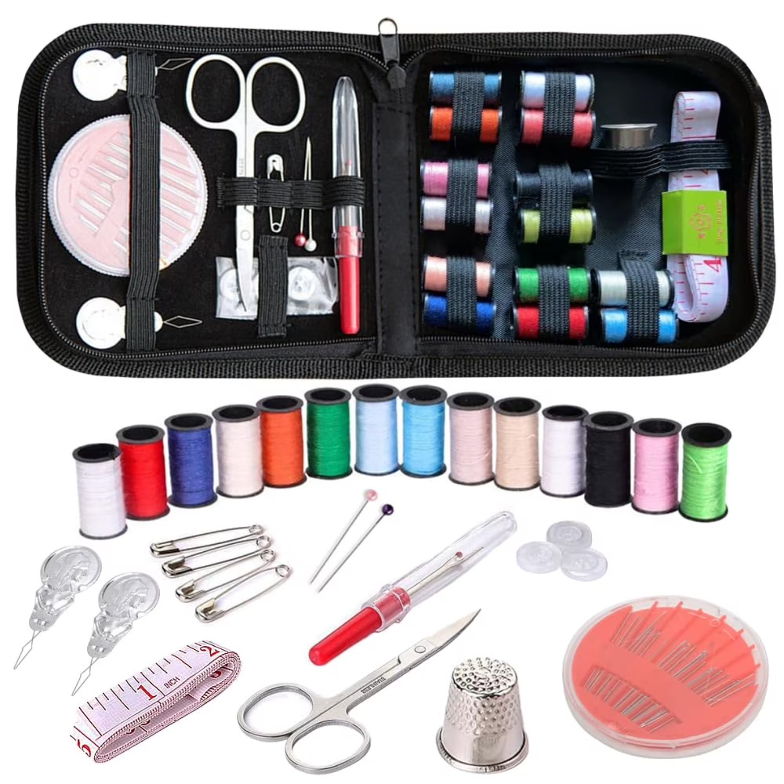 Travel Accessories To Sew - 여행용 바느질 키트, 59종 휴대용 키트,