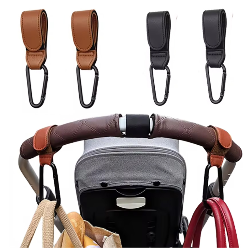Travel Accessories For 10 Year Old Girl - 아기 유모차 후크 패션 PU 가죽