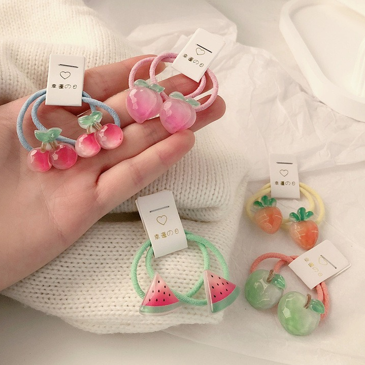 Travel Accessories For 10 Year Old Girl - 어린이 당근 머리끈 5쌍 미끄럼 방지