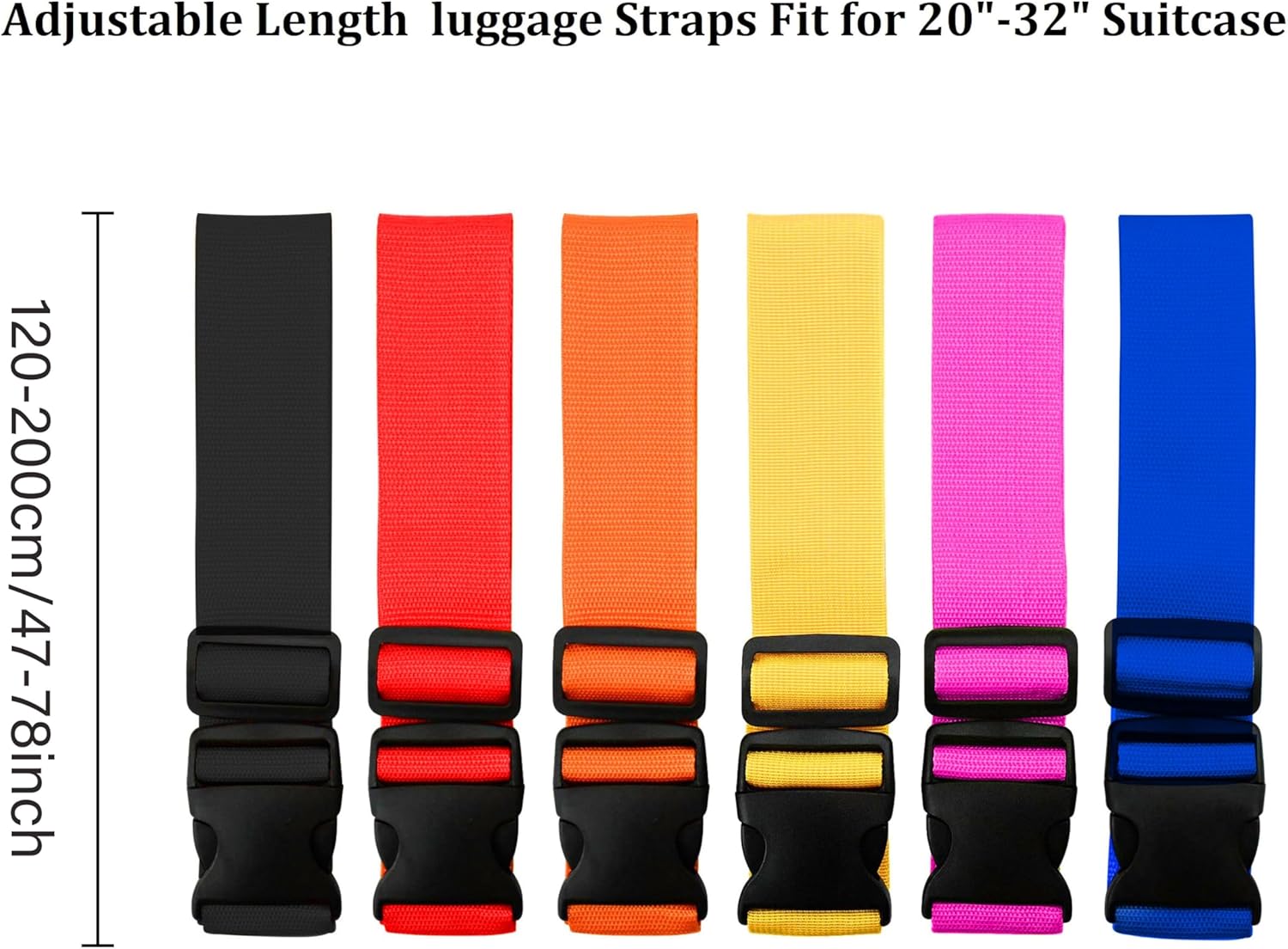 Travel Accessories Luggage Straps - 밝은 색상 조절 가능한 수하물 스트랩