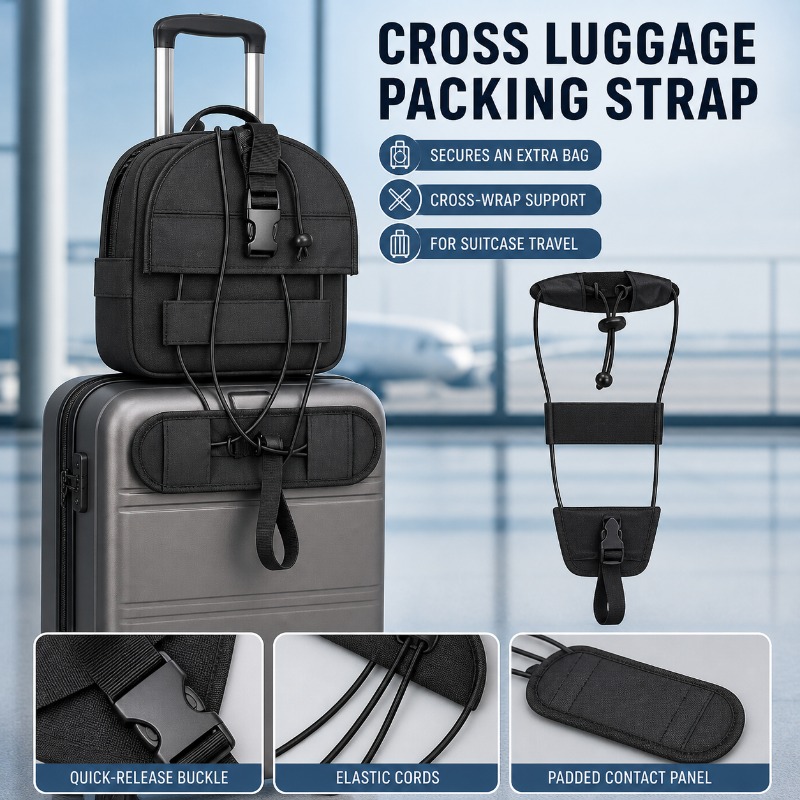 Travel Accessories Luggage Straps - 1개 내마모성 옥스포드 크로스 러기지 스트랩