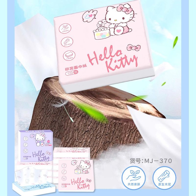 새로운 헬로키티 가방 티슈 6팩 휴대용 얼굴 티슈 3겹 - Travel Accessories For Japan 리뷰 및 가격