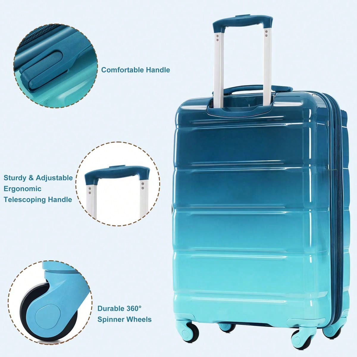 MERAX 3종 여행 가방 세트 - 20인치 TSA 잠 - Toiletry Bag Tsa 리뷰 및 가격