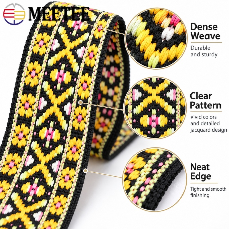 2/3/5/10M, 38mm 폴리에스터 자카드 웨빙 테 - Travel Accessories To Sew 리뷰 및 가격