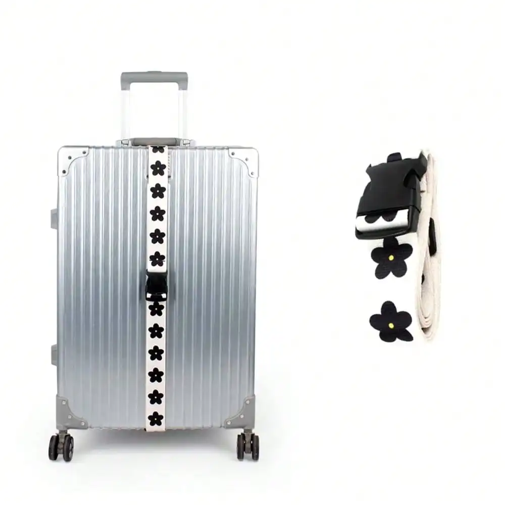 여행용 수하물 플라스틱 버클 스트랩, 꽃무늬 조절 가능 - Travel Accessories Luggage Straps 리뷰 및 가격