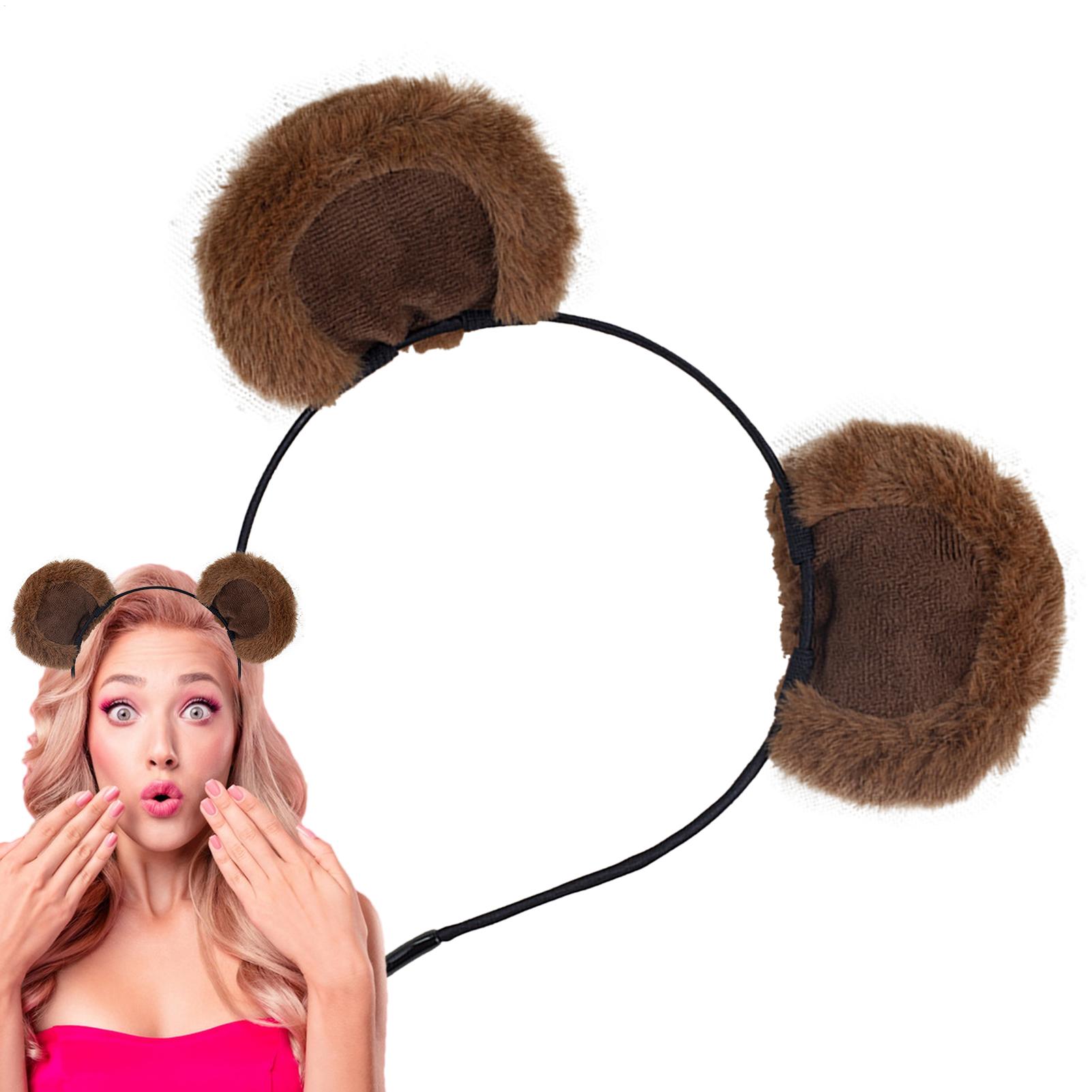 플러시 베어 귀 머리띠 부드러운 칩먼크 귀 머리띠 소녀 - Travel Accessories For 10 Year Old Girl 리뷰 및 가격