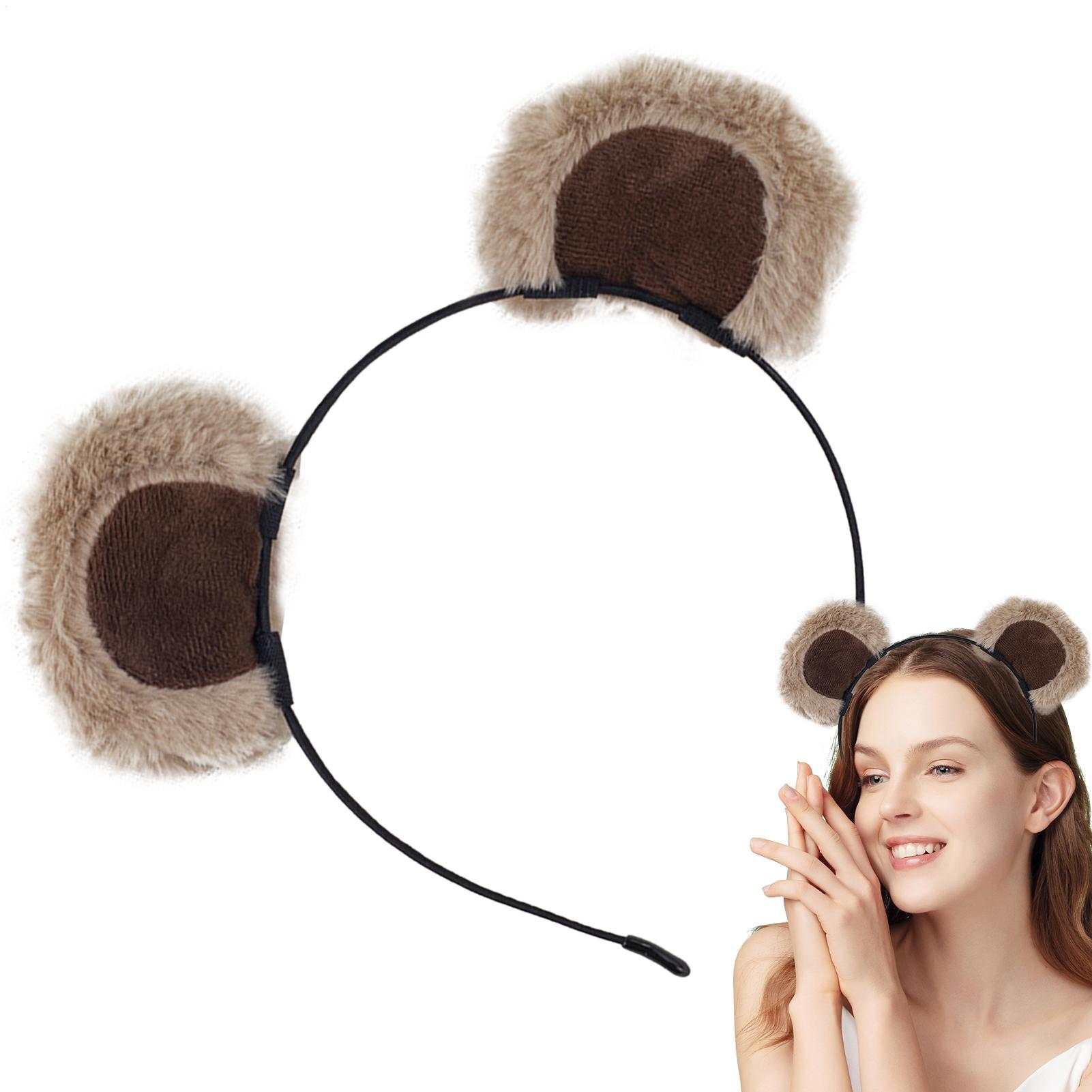 플러시 베어 귀 머리띠 부드러운 칩먼크 귀 머리띠 소녀 - Travel Accessories For 10 Year Old Girl 리뷰 및 가격