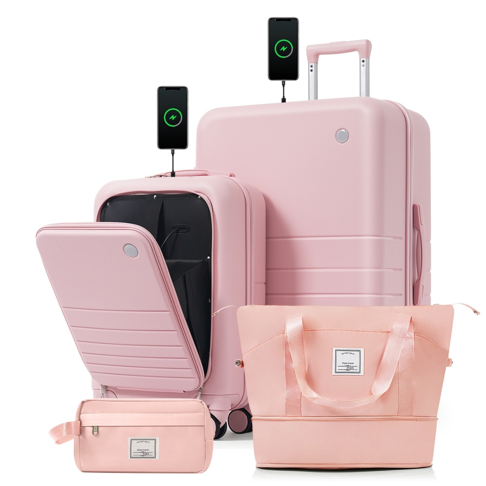 USB 충전 포트가 있는 4피스 여행가방 세트 - 20 - Toiletry Bag Tsa 리뷰 및 가격