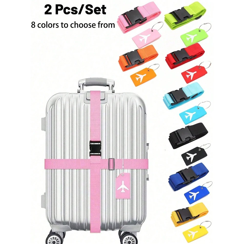 여행용 수하물 스트랩 세트와 수하물 태그 다양한 색상의 - Travel Accessories Luggage Straps 리뷰 및 가격