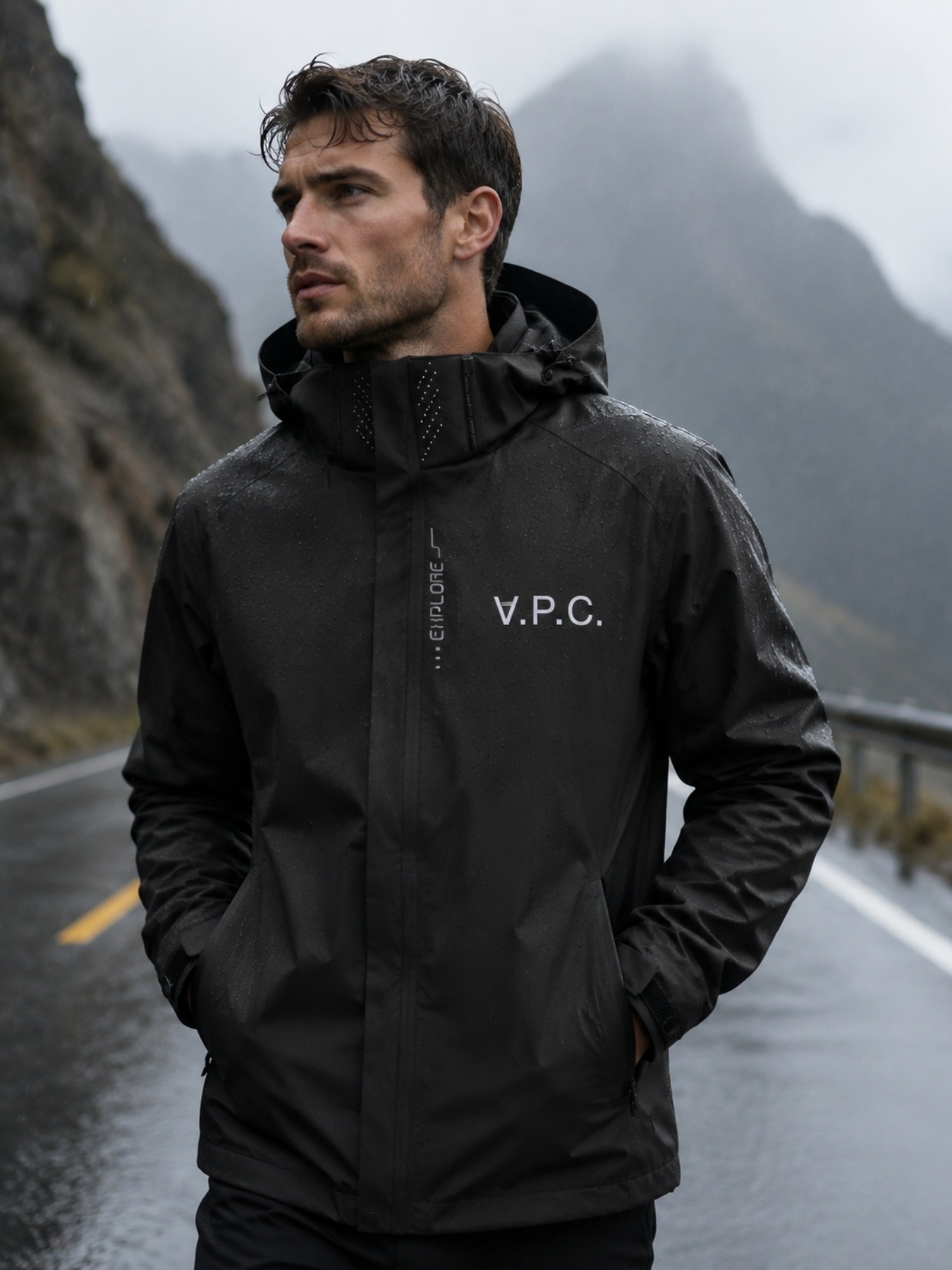 2026 심플 A.P.C 레터 프린트 아웃도어 재킷,  - Travel Accessories Inc 리뷰 및 가격