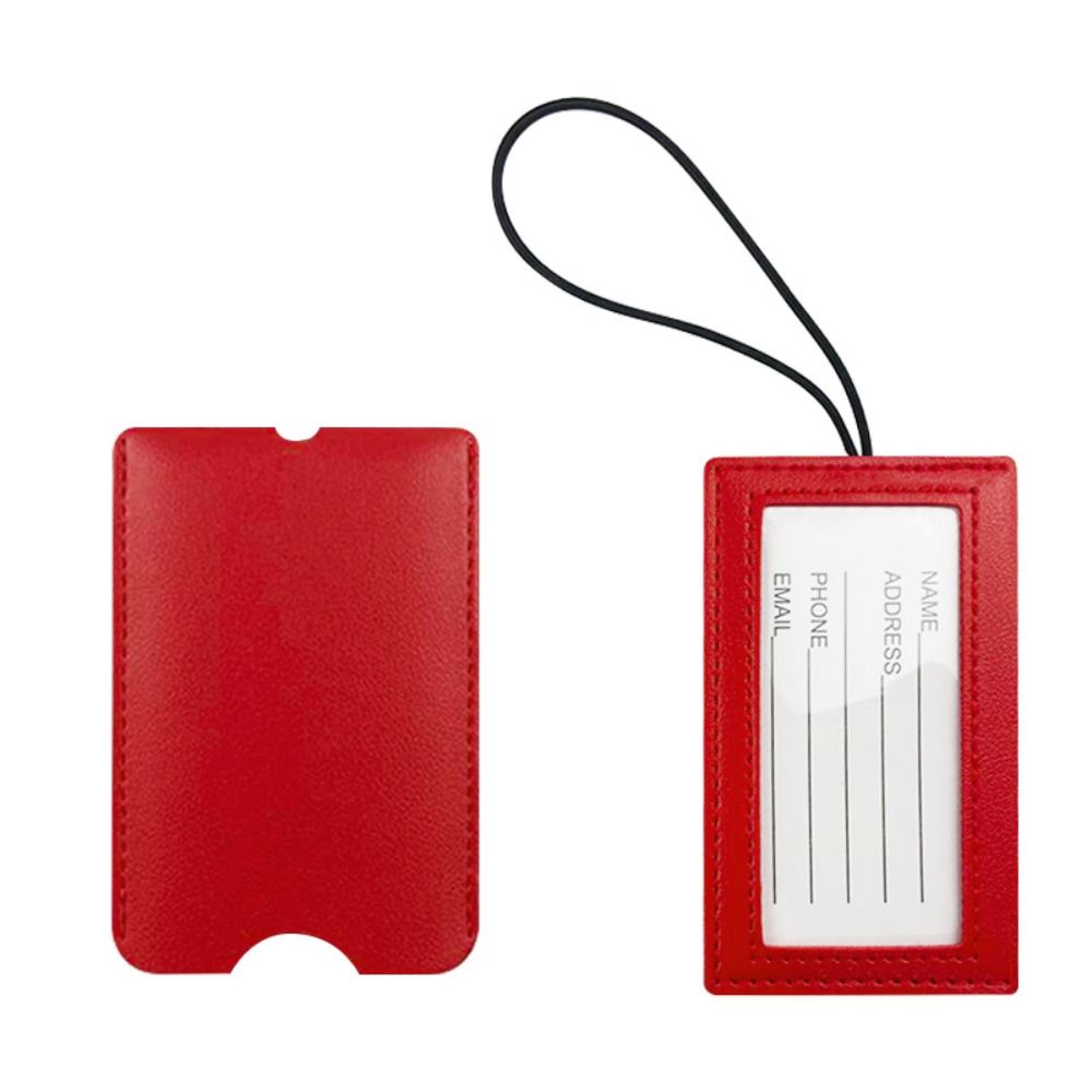 PU 가죽 풀아웃 러기지 태그 부드러운 레드 컬러 러기 - Travel Accessories Luggage Straps 리뷰 및 가격