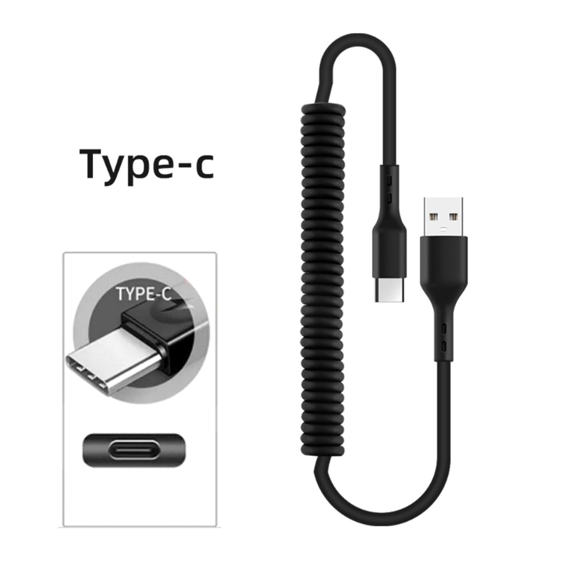 스프링 모양 USB Type-C 케이블 5A Type  - Travel Accessories Inc 리뷰 및 가격