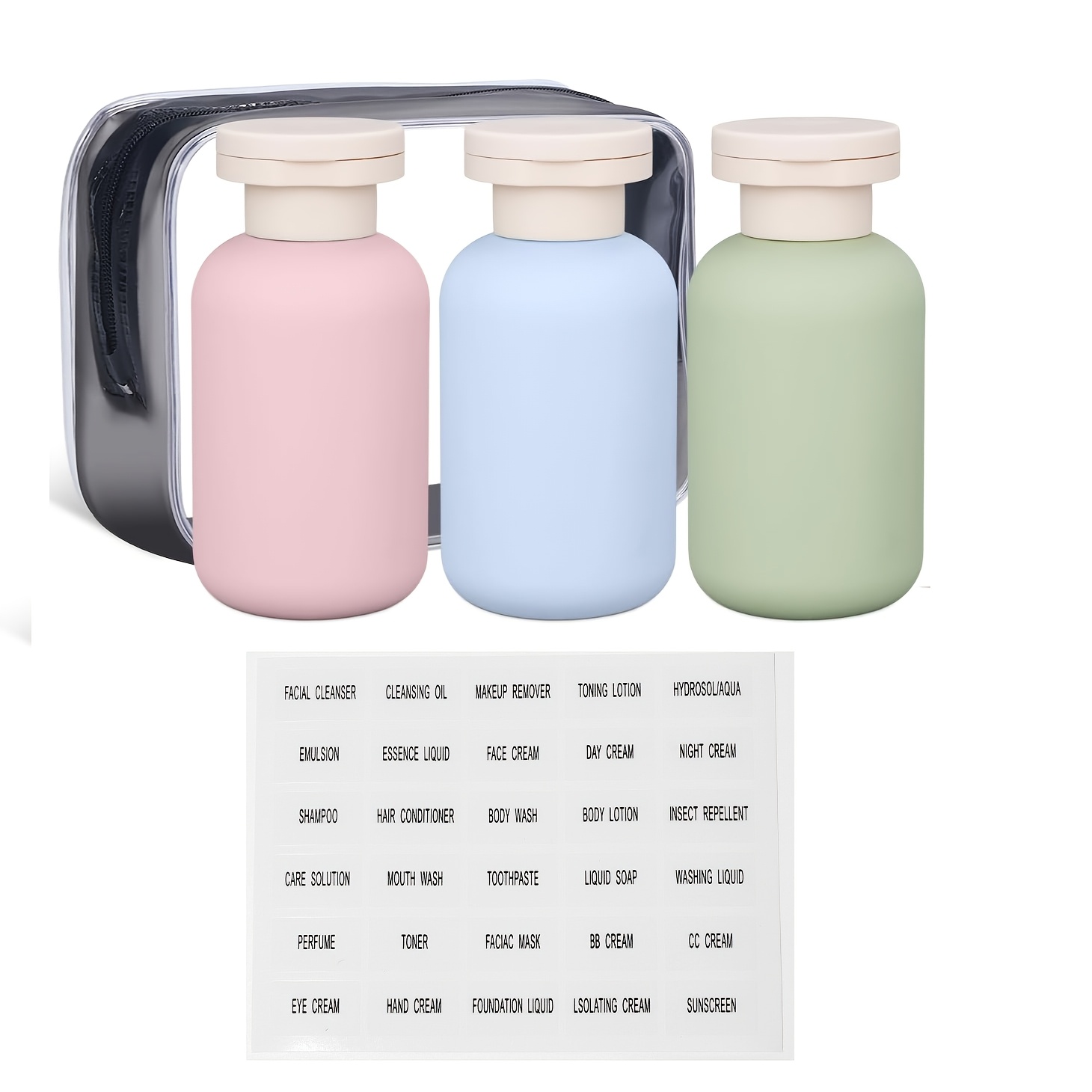 여행용 화장품 용기 3.4oz TSA 승인 실리콘 스퀴 - Toiletry Bag Tsa 리뷰 및 가격