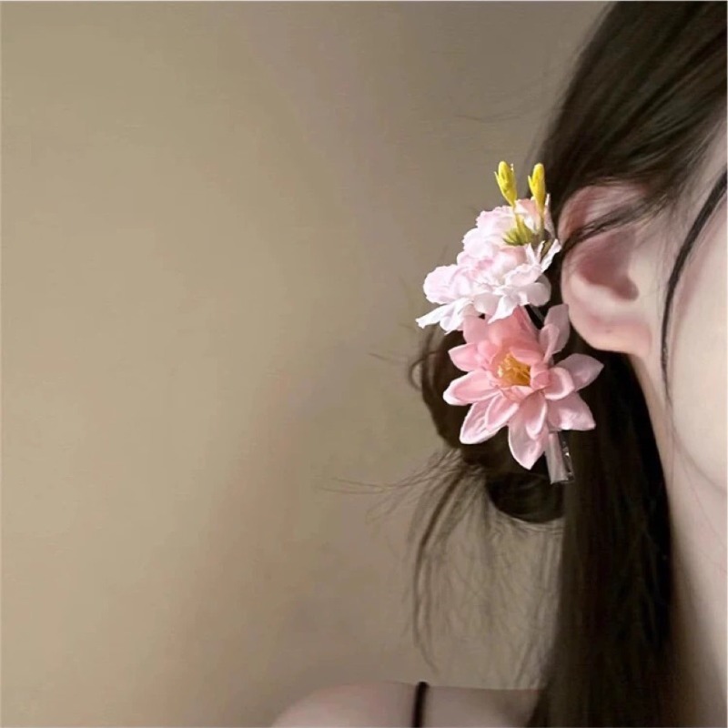 핑크 블루 꽃 머리핀 새로운 중국 스타일 번 스틱 핀  - Travel Accessories Bunnings 리뷰 및 가격