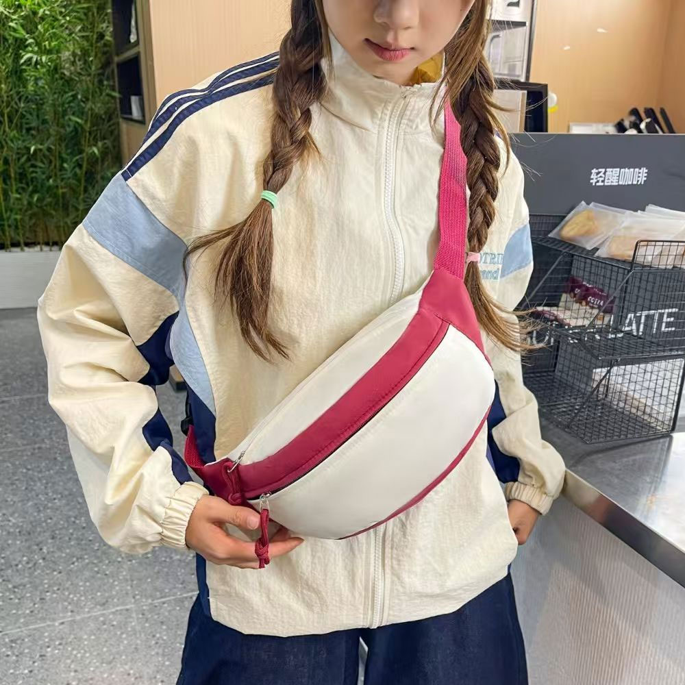 1피스 여성용 가슴 가방, 컬러 블록 캐주얼 숄더백,  - Travel Accessories For Japan 리뷰 및 가격