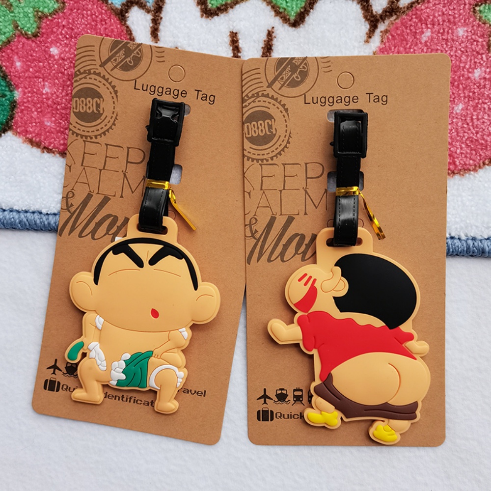 핫 크레용 신짱 수하물 태그 PVC 여행 가방 태그 소 - Travel Accessories For Japan 리뷰 및 가격