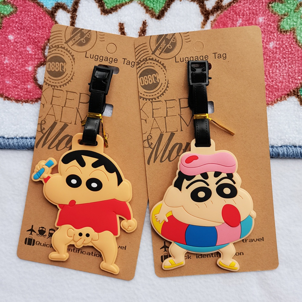 핫 크레용 신짱 수하물 태그 PVC 여행 가방 태그 소 - Travel Accessories For Japan 리뷰 및 가격