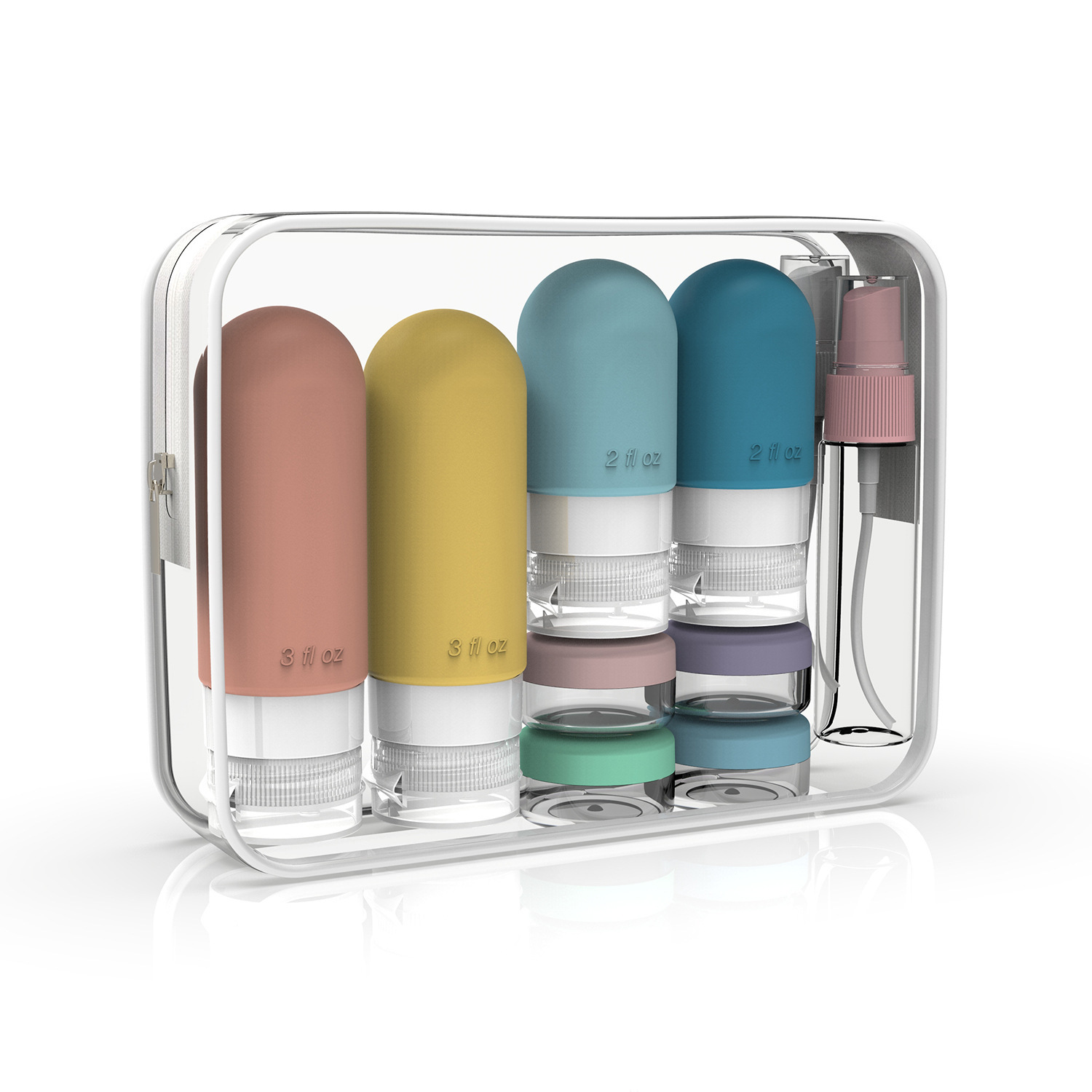 실리콘으로 제작된 누출 방지 여행용 병 세트 16팩 - - Toiletry Bag Tsa 리뷰 및 가격