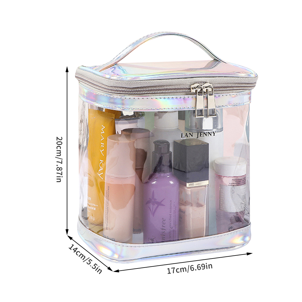 손잡이가 있는 투명 PVC 메이크업 가방, 투명 여행용 - Toiletry Bag Tsa 리뷰 및 가격