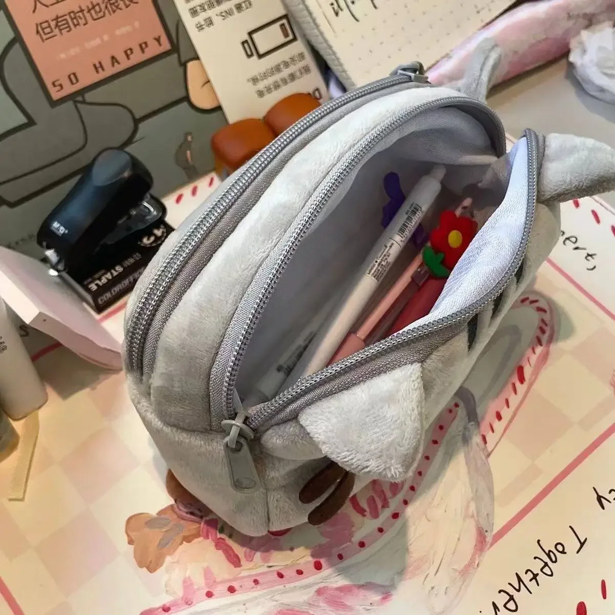 귀여운 Pusheen 연필 케이스 만화 뚱뚱한 고양이  - Travel Accessories Case 리뷰 및 가격