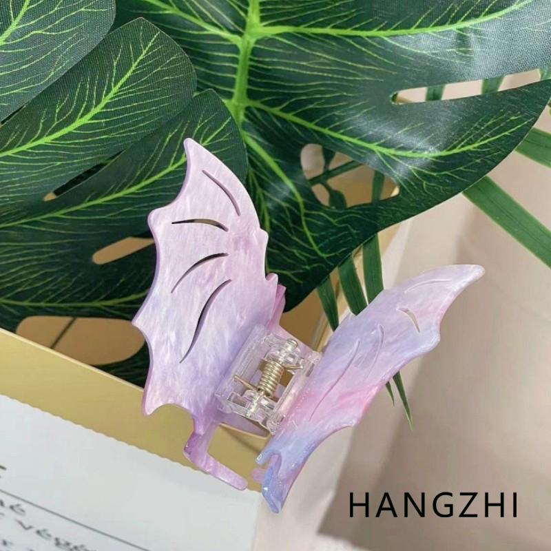 HANGZHI 퍼플 파인 글리터 박쥐 헤어 클립, 창의 - Travel Accessories Girls 리뷰 및 가격