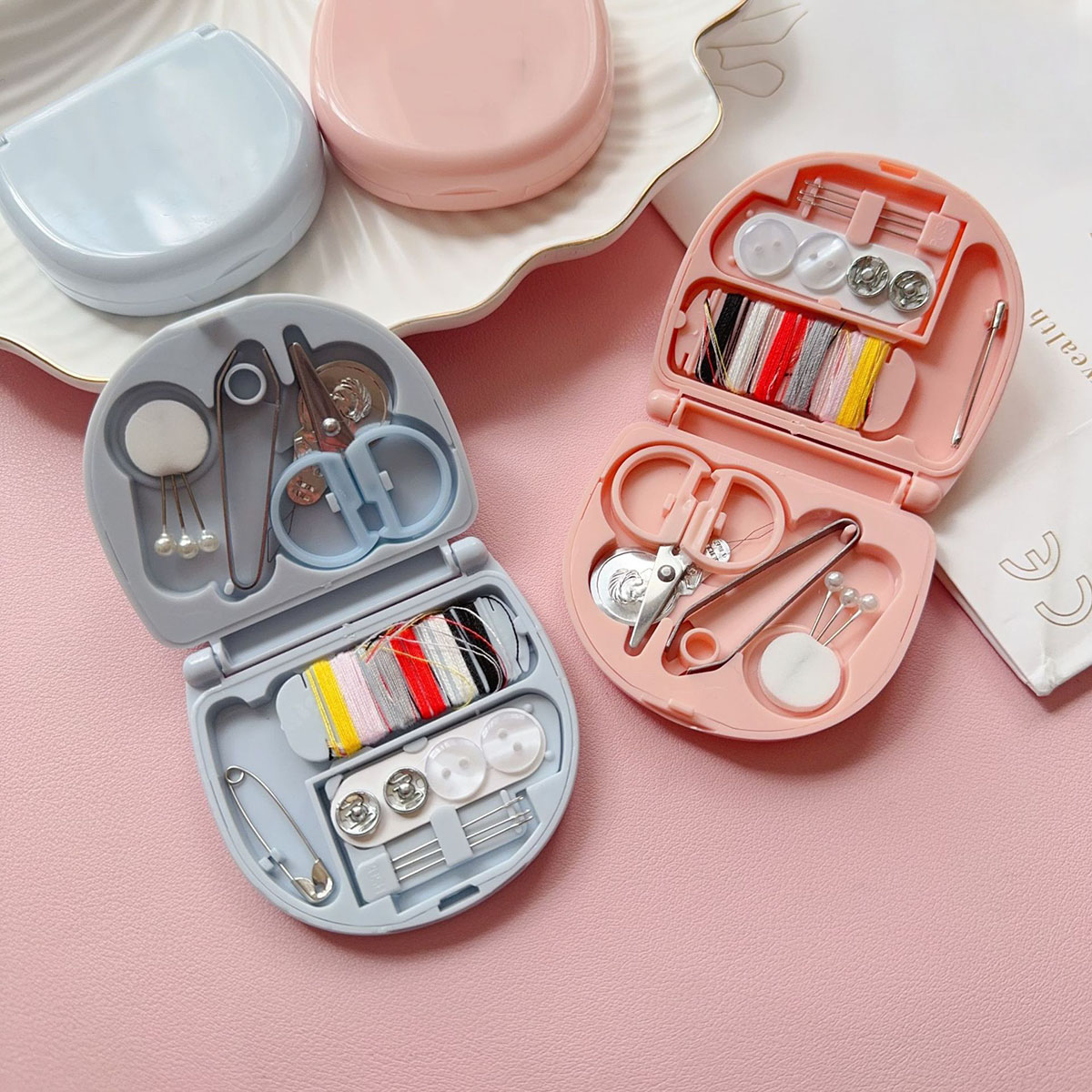 미니 수동 재봉틀 키트 휴대용 여행 재봉 도구 바늘과  - Travel Accessories To Sew 리뷰 및 가격