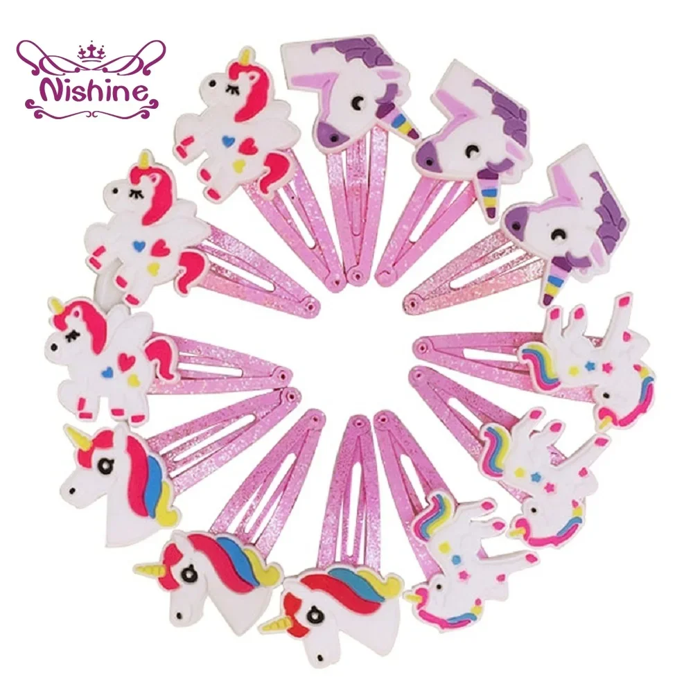 Nishine 10 개/몫 유니콘 헤어 클립 만화 동물 - Travel Accessories For 10 Year Old Girl 리뷰 및 가격