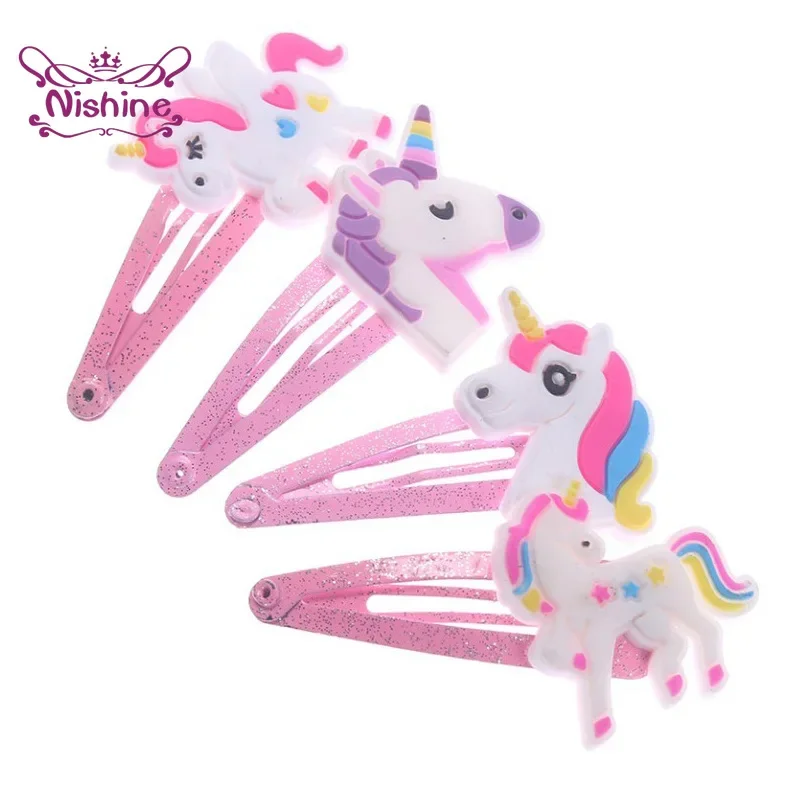 Nishine 10 개/몫 유니콘 헤어 클립 만화 동물 - Travel Accessories For 10 Year Old Girl 리뷰 및 가격