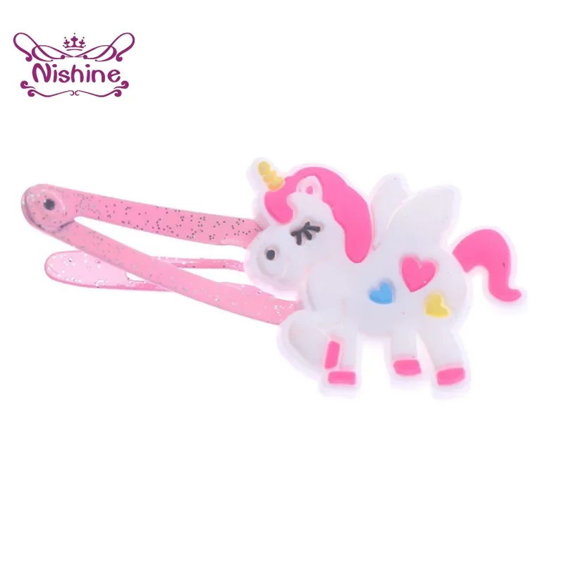 Nishine 10 개/몫 유니콘 헤어 클립 만화 동물 - Travel Accessories For 10 Year Old Girl 리뷰 및 가격