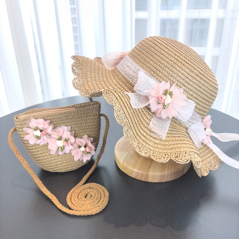여자아이들을 위한 2피스 밀짚모자, 단색 야외 여행용  - Travel Accessories For 10 Year Old Girl 리뷰 및 가격